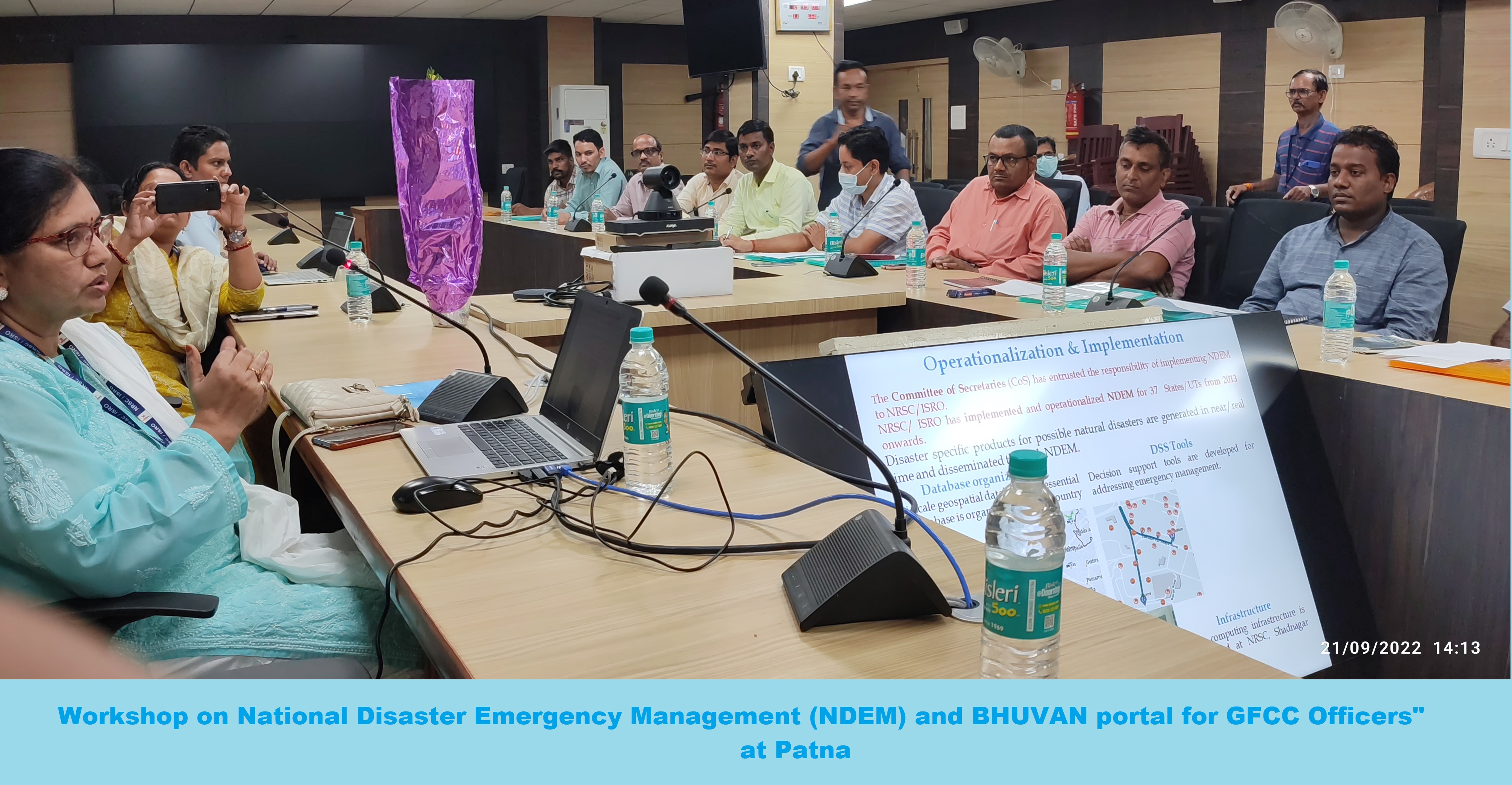  Workshop on National Disaster Emergency Management (NDEM) and BHUVAN portal for GFCC Officers" at Patna